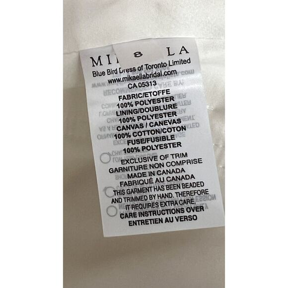 Mikaella Bridal Wedding Dress Cream/Pearl Color Size 8 Style #2267 NWT $2000 - Picture 14 of 16